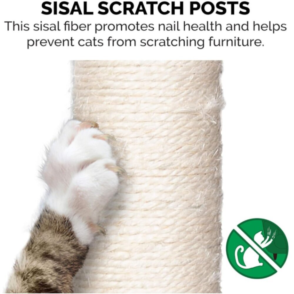 15 . 75 " Tall Playground for Indoor Cats , Ft . Sisal Scratching Post - Picture 3 of 7
